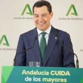 El presidente de la Junta de Andalucía, Juanma Moreno