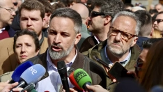 Santiago Abascal, en La Bañeza (León)