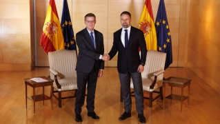 El líder del PP, Alberto Núñez Feijóo y el líder de VOX, Santiago Abascal. Eduardo Parra / Europa Press