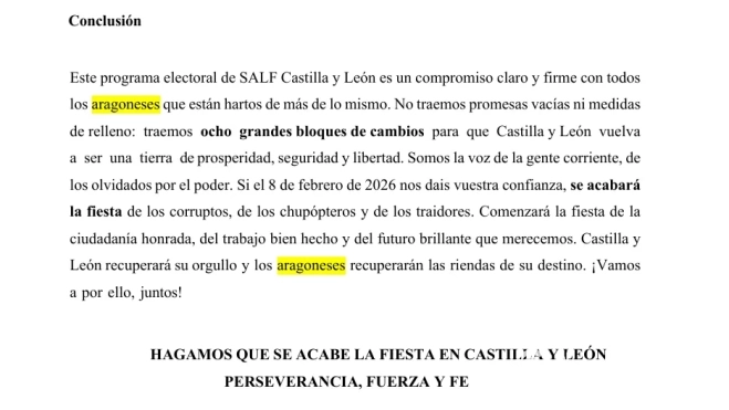 Fragmento del programa de Se Acabó La Fiesta para Castilla y León. 