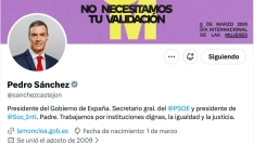 Perfil de X Pedro Sánchez. Redes Sociales
