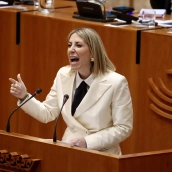 La candidata a la presidencia de Extremadura, María Guardiola