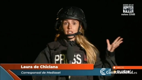 Laura de Chiclana, corresponsal de Mediaset, en el programa 'Horizonte' de Íker Jiménez