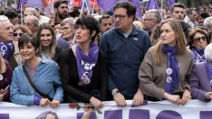 Representación del Gobierno de España en la manifestación del 8M en Madrid