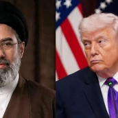 El presidente de EEUU, Donald Trump y el líder supremo de Irán, Mojtaba Jamení. (France24 / Wikipedia)