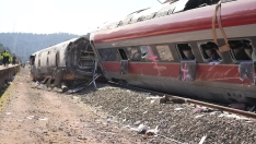 Uno de los vagones del tren de Iryo que descarriló, a 20 de enero de 2026, en Adamuz, Córdoba, Andalucía (España). / EuropaPress