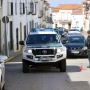 Coches de la Guardia Civil recorren la localidad, a 12 de marzo de 2026, en Hornachos, Badajoz. Jorge Armestar / Europa Press