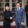 El presidente de España, Pedro Sánchez, y el presidente de Ucrania,  Volodímir Zelenski. Alejandro Martínez Vélez / Europa Press