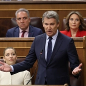 El presidente del Partido Popular, Alberto Núñez Feijóo.  Marta Fernández / Europa Press