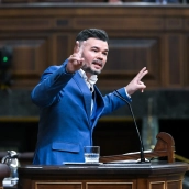 El portavoz de ERC en el Congreso, Gabriel Rufián.  Gustavo Valiente / Europa Press
