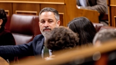Santiago Abascal, este miércoles en el Congreso (Ricardo Rubio/Europa Press)