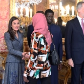 Los Reyes junto al presidente de Senegal (José Oliva/Europa Press)