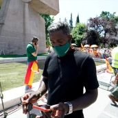 El agitador de ultraderecha Bertrand Ndongo. A. Pérez Meca / Europa Press