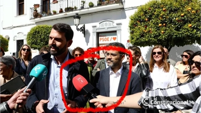 Press conference of Álvaro Sánchez Cotrina. 