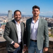 Ignacio Garriga y el medallista olímpico, Cristian Toro (Foto Vox)