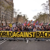 La manifestación en Barcelona contra el racismo y el fascismo