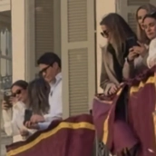 La familia Pombo se vuelca en Málaga: petalada a la Virgen de Lágrimas y Favores, la cofradía de Antonio Banderas, junto a otros rostros conocidos