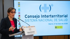 La ministra de Sanidad, Mónica García.  Mateo Lanzuela / Europa Press