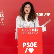 La portavoz de la Ejecutiva del PSOE, Enma López (Eduardo Parra/Europa Press)