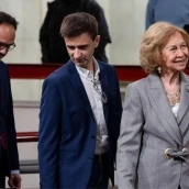 José Pablo López y la Reina Sofía (Foto RTVE)