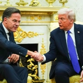 Mark Rutte y Donald Trump