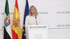 La presidenta de la Junta de Extremadura en funciones, María Guardiola. Jorge Armestar / Europa Press