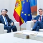 Sánchez recibe al presidente el Comité Permanente de la Asamblea Popular Nacional de China, Zhao Leji. Gustavo Valiente / Europa Press