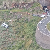 Autobús siniestrado en La Gomera Autobús siniestrado en La Gomera