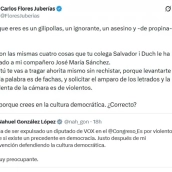 El insultante mensaje del diputado de Vox, Carlos Flores. El insultante mensaje del diputado de Vox, Carlos Flores.