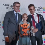 El presidente del PP, Alberto Núñez Feijóo y María Caamaño. Redes sociales