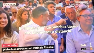 Momento en el que Abascal llama "hijo de p..." a Sánchez, captado por 'Mañaneros 360'