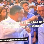 Momento en el que Abascal llama "hijo de p..." a Sánchez, captado por 'Mañaneros 360'