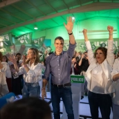 Pedro Sánchez en la precampaña andaluza (Clara Carrasco/Europa Press)