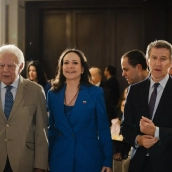 Feijóo, junto a Felipe González y María Corina Machado