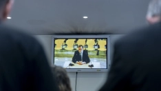 El expresidente del Gobierno, Mariano Rajoy, durante su declaración en la Audiencia Nacional.  Alberto Ortega / Europa Press