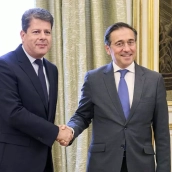 Albares y el ministro principal de Gibraltar, Fabián Picardo (Foto: Ministerio Exteriores)