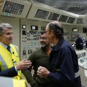 Feijóo, en la central nuclear de Ascó (Tarek/PP)