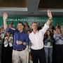 El presidente del PP, Alberto Núñez Feijóo, y el presidente del PP-A y candidato a la reelección a la presidencia de la Junta de Andalucía, Juanma Moreno. Madero Cubero / Europa Press