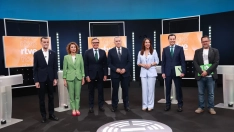Los cinco candidatos a la Presidencia de la Junta de Andalucía. Rocío Ruz / Europa Press