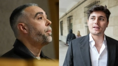 El secretario general de FACUA, Rubén Sánchez, y el ultra Vito Zopellari Quiles. Elaboración propia. (Europa Press / Fernando Sánchez /  María José López)