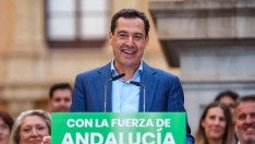 El presidente de la Junta y candidato del PP-A a la reelección, Juanma Moreno. Francisco J. Olmo / Europa Press