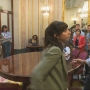 Vito Quiles en la rueda de prensa en el Congreso
