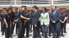 El presidente de la Generalitat, Salvador Illa, y el comisario jefe de los Mossos d'Esquadra Eduard Sallent. Alberto Paredes / Europa Press