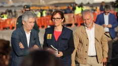 La ministra de Sanidad, Mónica García (c); el ministro del Interior, Fernando Grande-Marlaska (i) y el ministro de Política Territorial y Memoria Democrática, Ángel Víctor Torres (d) / EuropaPress
