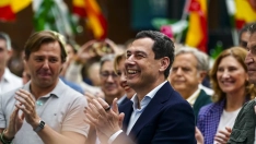El presidente del PP de Andalucía y candidato a la reelección de la Presidencia de la Junta, Juanma Moreno. Álex Zea / Europa Press