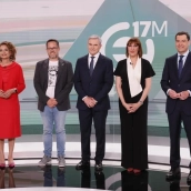 Canal Sur convierte el debate decisivo de las elecciones andaluzas en uno de los grandes focos televisivos del lunes