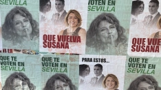 Carteles falsos colgados en Huelva. Redes Sociales