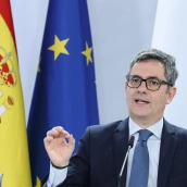 El ministro Félix Bolaños, este martes tras el Consejo de Ministros.