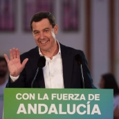 El presidente del PP-A y candidato a la reelección de la Presidencia de la Junta, Juanma Moreno. Francisco J. Olmo / Europa Press