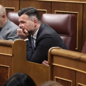 El diputado de ERC, Gabriel Rufián, durante una sesión plenaria en el Congreso.  Eduardo Parra / Europa Press